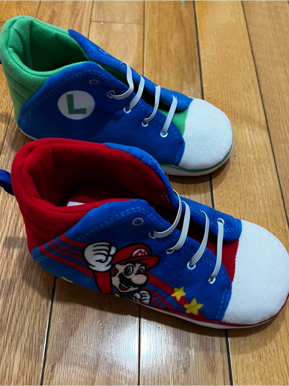 Kids Mario and Luigi slippers